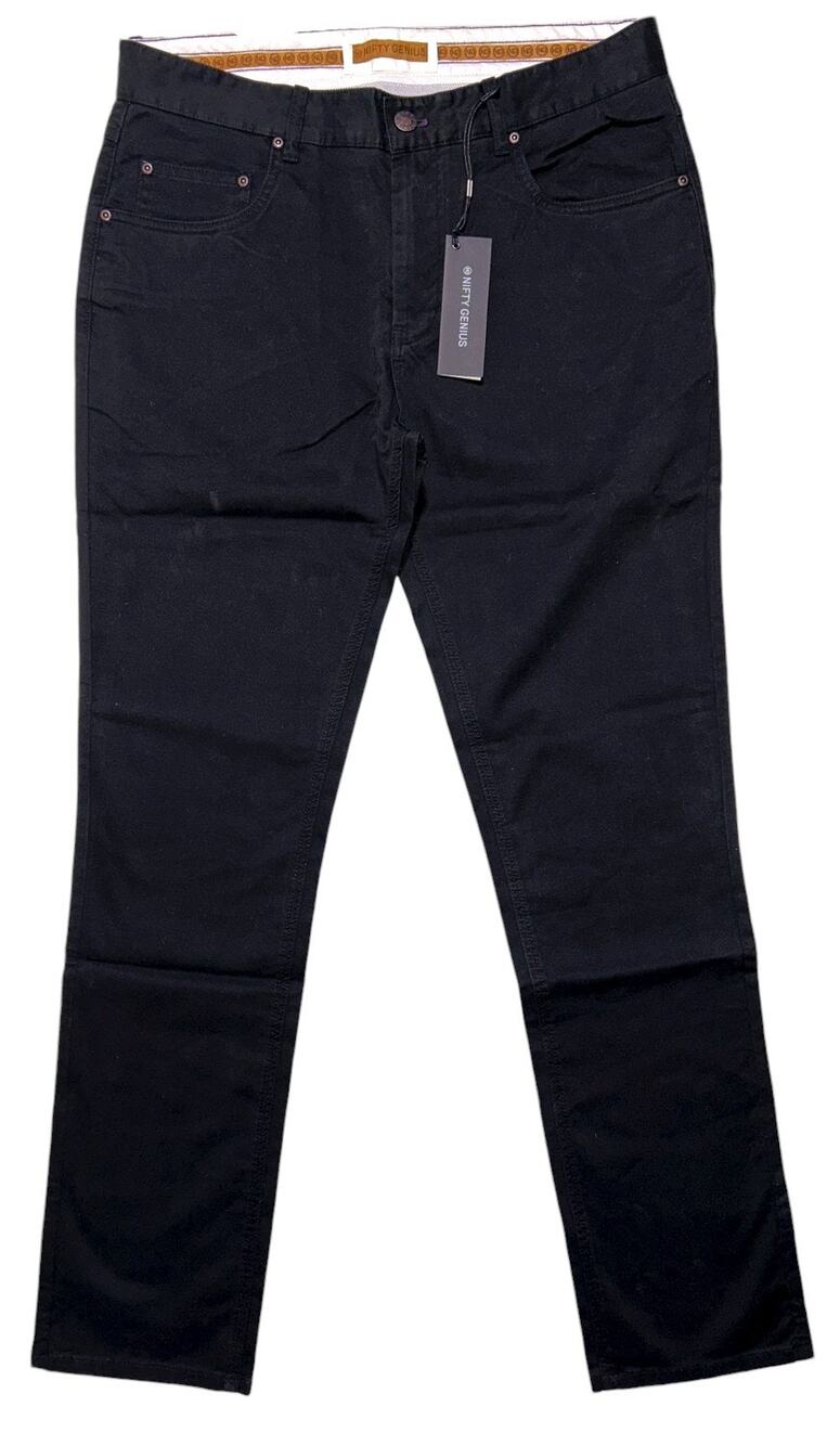 NWT Nifty Genius J.P. Stretch Twill Black Pants 34X33